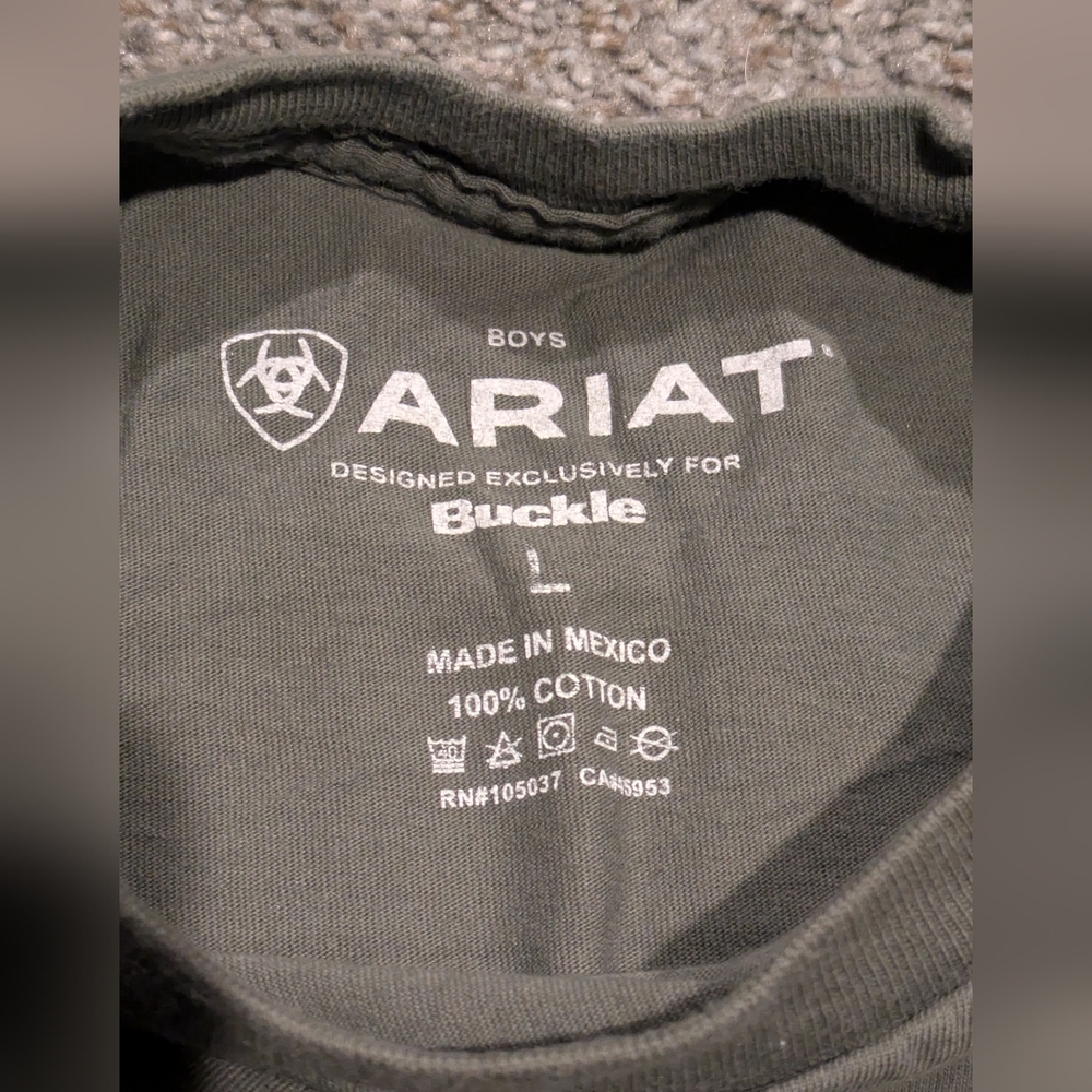 Ariat Boy's Green T-Shirt - Picture 3 of 5